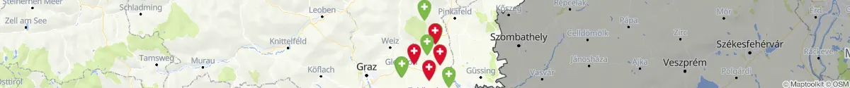 Map view for Pharmacies emergency services nearby Ebersdorf (Hartberg-Fürstenfeld, Steiermark)